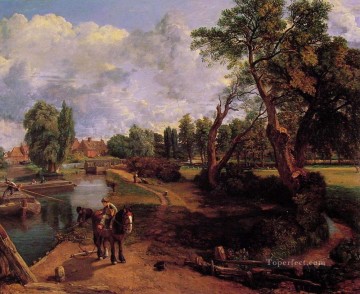  STABLE Art - Flatford Mill CR Romantic landscape John Constable stream